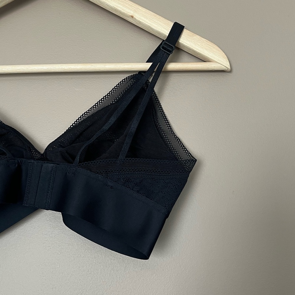 {Soma} Triangle Bralette with Lace in Black - Womens Small - NWT - Picture 8 of 13